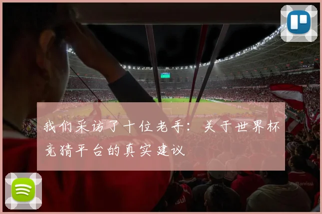 我们采访了十位老手：关于世界杯竞猜平台的真实建议